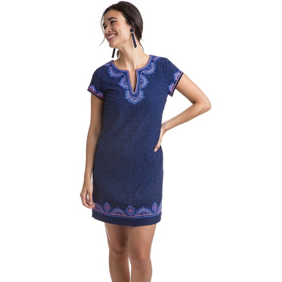 Vineyard Vines Starfish Jacquard Dress - Picture 1 of 7